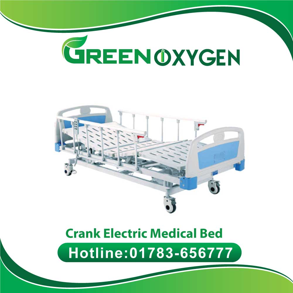 2 Crank Deluxe Hospital Bed - Oxygen Cylinder Affordable Price - Green ...